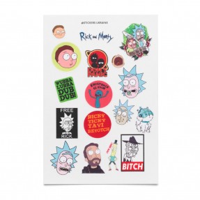 Стікери “Rick and Morty B1”, купити Стікери “Rick and Morty B1”